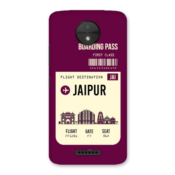 Jaipur Boarding Pass Back Case for Moto C