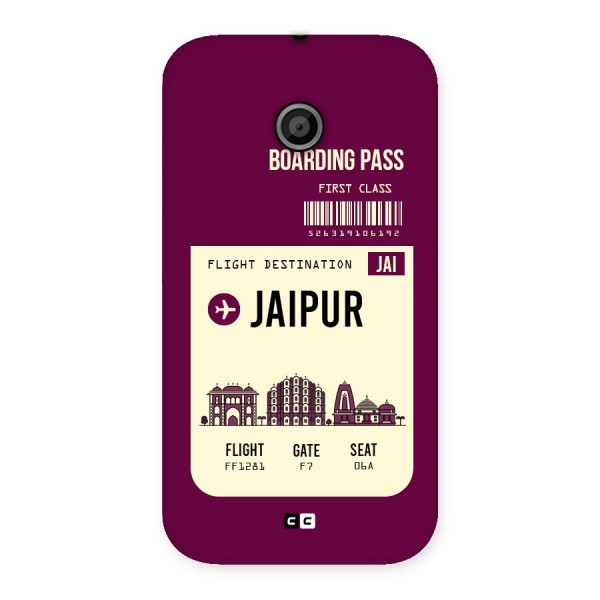 Jaipur Boarding Pass Back Case for Moto E
