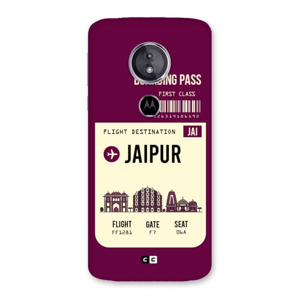 Jaipur Boarding Pass Back Case for Moto E5