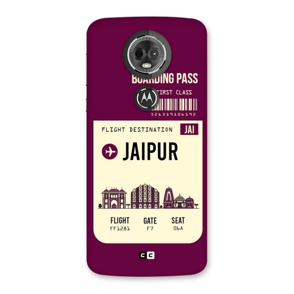 Jaipur Boarding Pass Back Case for Moto E5 Plus