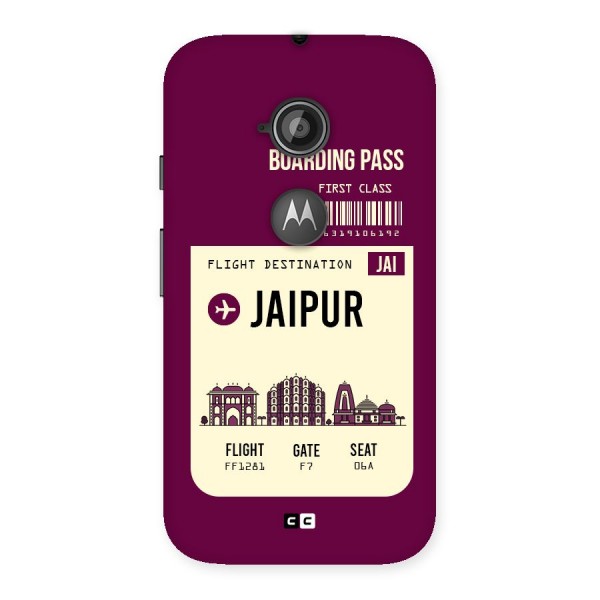 Jaipur Boarding Pass Back Case for Moto E 2nd Gen