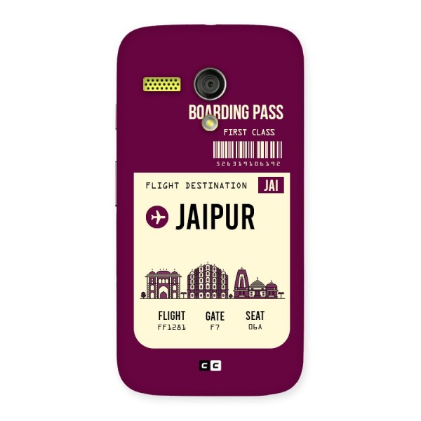 Jaipur Boarding Pass Back Case for Moto G