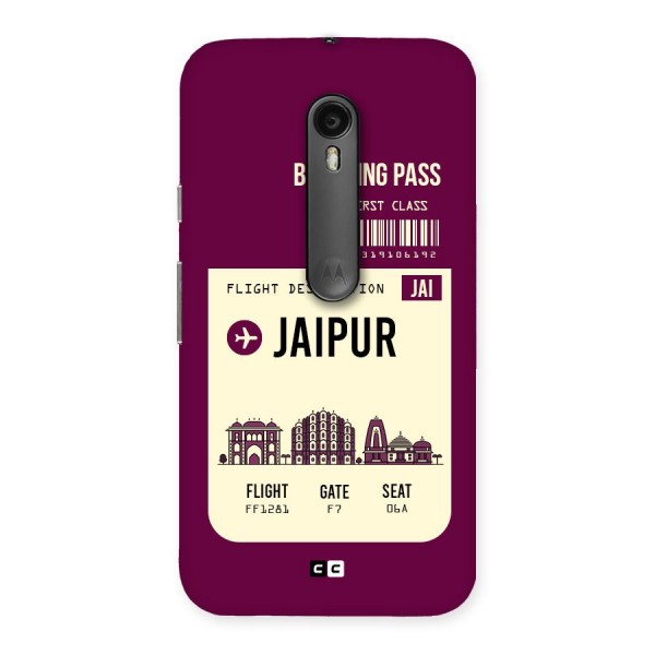 Jaipur Boarding Pass Back Case for Moto G3