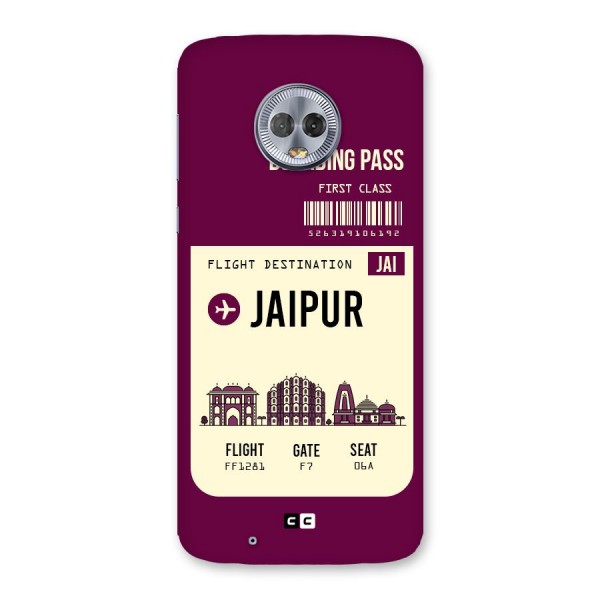 Jaipur Boarding Pass Back Case for Moto G6