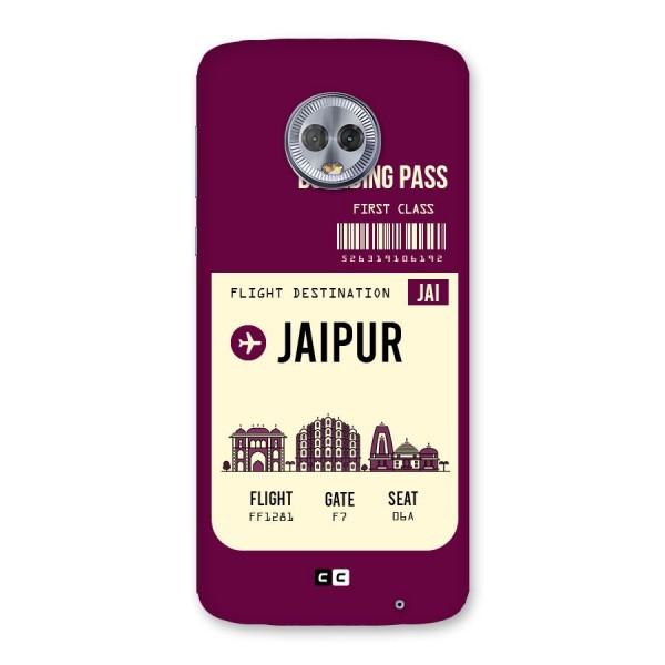 Jaipur Boarding Pass Back Case for Moto G6 Plus