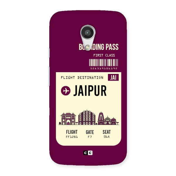 Jaipur Boarding Pass Back Case for Moto G 2nd Gen