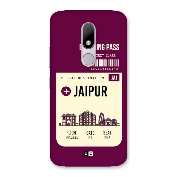 Jaipur Boarding Pass Back Case for Moto M