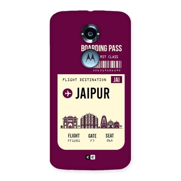 Jaipur Boarding Pass Back Case for Moto X 2nd Gen
