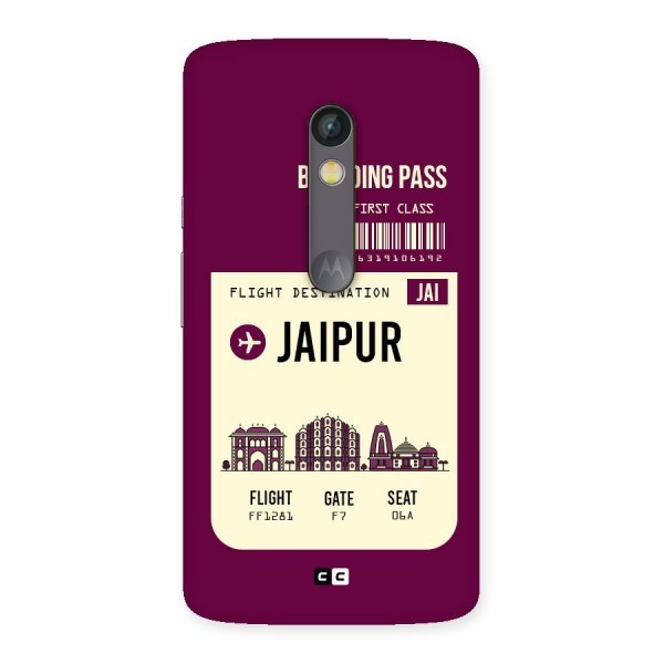 Jaipur Boarding Pass Back Case for Moto X Play