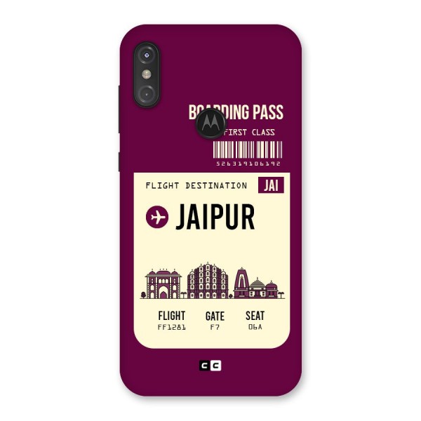Jaipur Boarding Pass Back Case for Motorola One Power