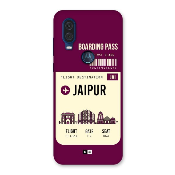 Jaipur Boarding Pass Back Case for Motorola One Vision