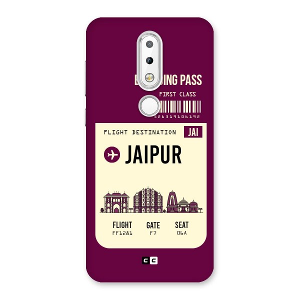 Jaipur Boarding Pass Back Case for Nokia 6.1 Plus