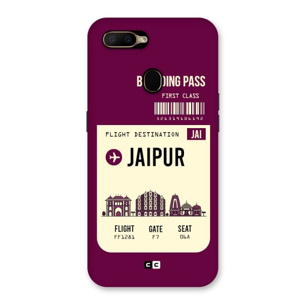 Jaipur Boarding Pass Back Case for Oppo A5s