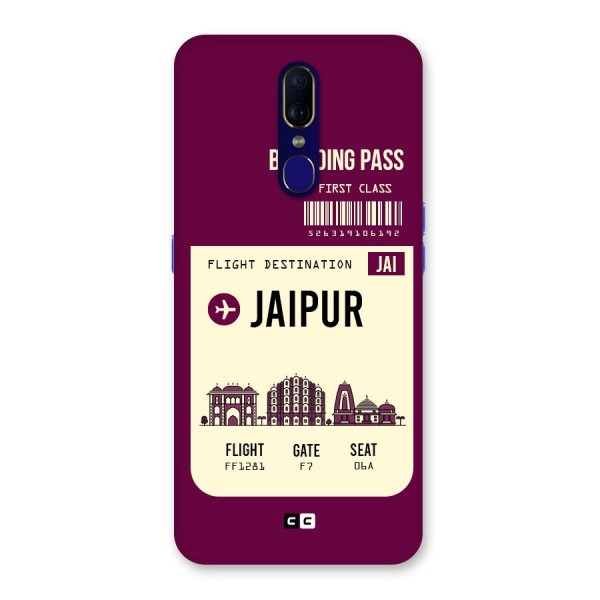 Jaipur Boarding Pass Back Case for Oppo A9