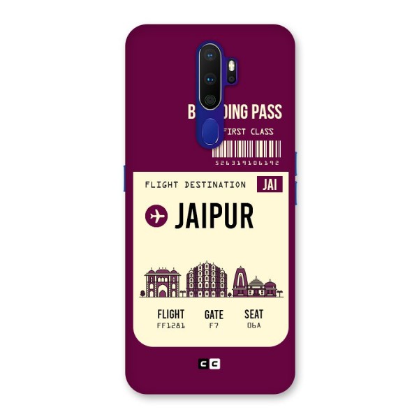 Jaipur Boarding Pass Back Case for Oppo A9 (2020)