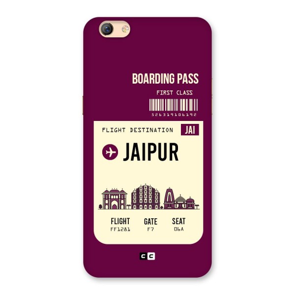 Jaipur Boarding Pass Back Case for Oppo F3 Plus