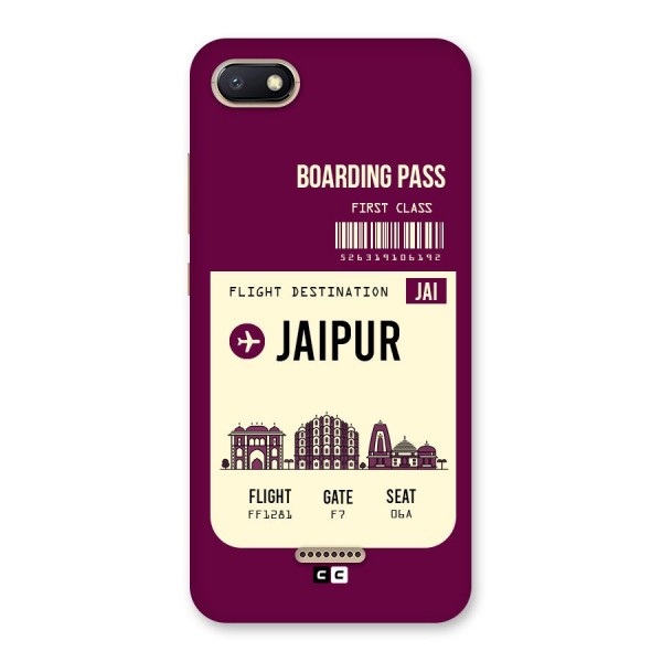 Jaipur Boarding Pass Back Case for Redmi 6A