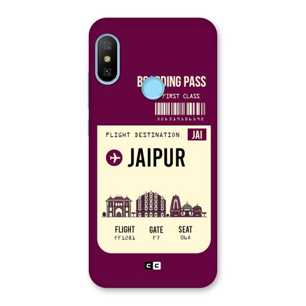 Jaipur Boarding Pass Back Case for Redmi 6 Pro