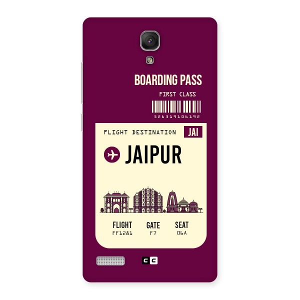 Jaipur Boarding Pass Back Case for Redmi Note