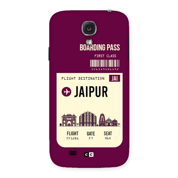 Jaipur Boarding Pass Back Case for Samsung Galaxy S4