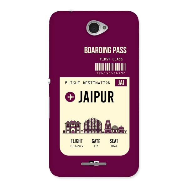 Jaipur Boarding Pass Back Case for Sony Xperia E4
