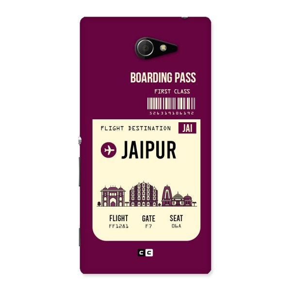 Jaipur Boarding Pass Back Case for Sony Xperia M2