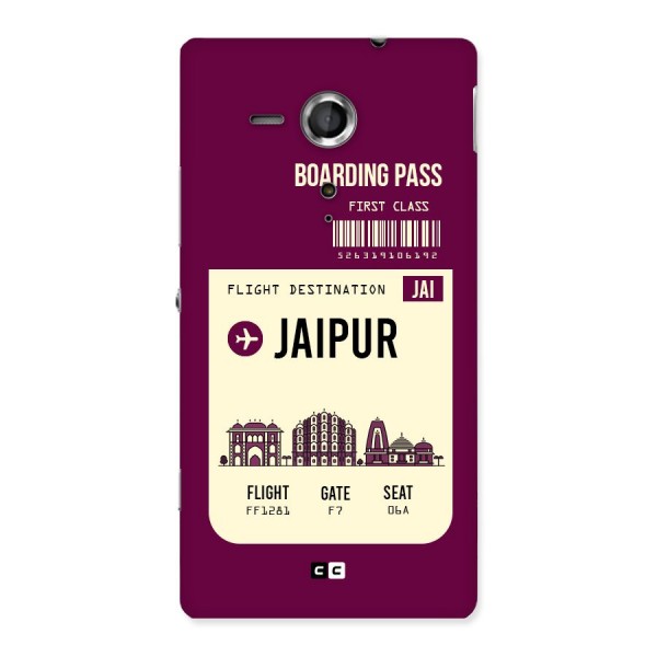 Jaipur Boarding Pass Back Case for Sony Xperia SP
