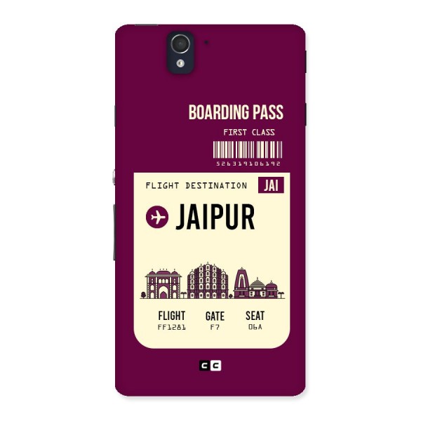 Jaipur Boarding Pass Back Case for Sony Xperia Z
