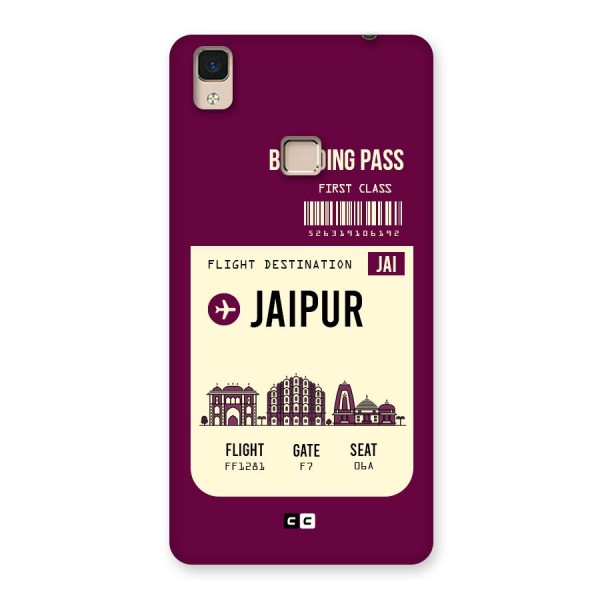 Jaipur Boarding Pass Back Case for V3 Max