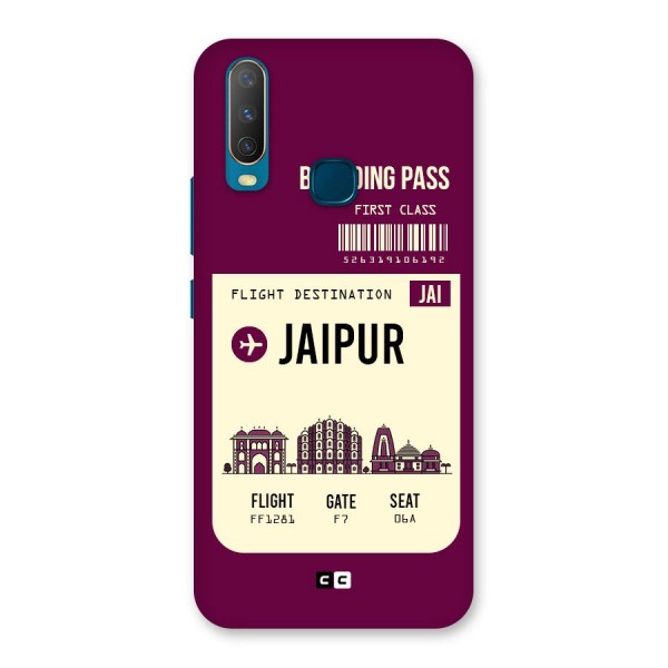 Jaipur Boarding Pass Back Case for Vivo Y17