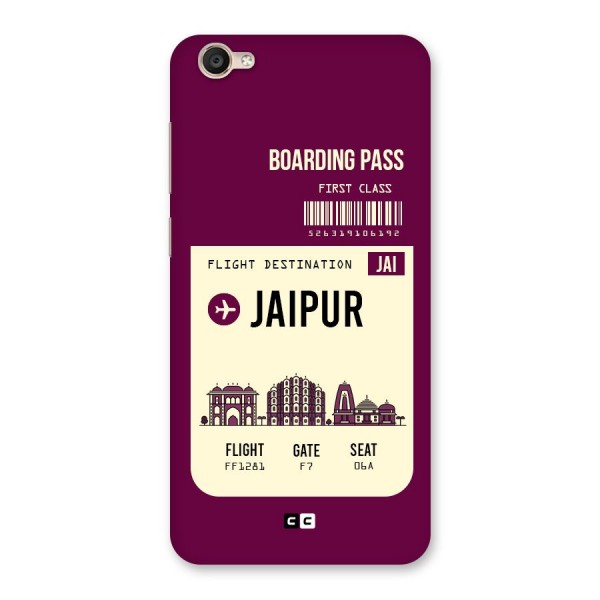 Jaipur Boarding Pass Back Case for Vivo Y55