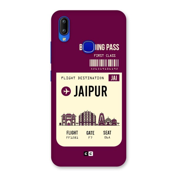 Jaipur Boarding Pass Back Case for Vivo Y91