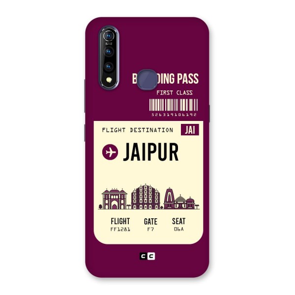Jaipur Boarding Pass Back Case for Vivo Z1 Pro