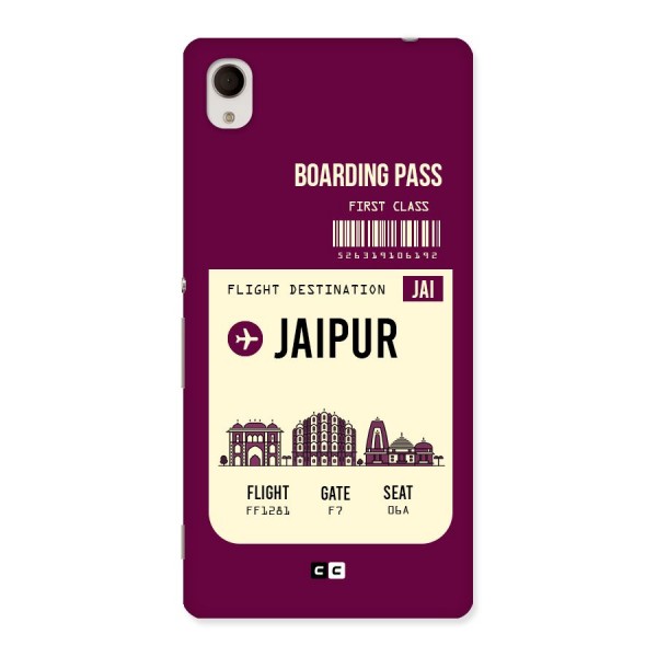 Jaipur Boarding Pass Back Case for Xperia M4 Aqua