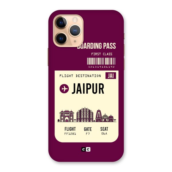 Jaipur Boarding Pass Back Case for iPhone 11 Pro