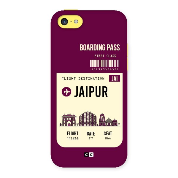 Jaipur Boarding Pass Back Case for iPhone 5C