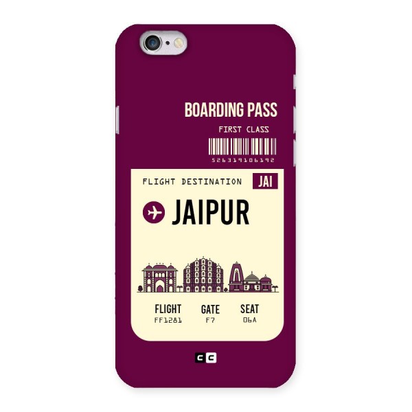 Jaipur Boarding Pass Back Case for iPhone 6 6S