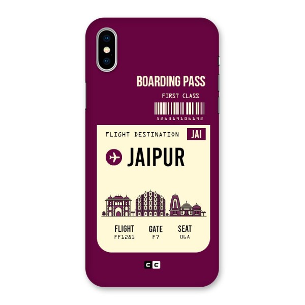 Jaipur Boarding Pass Back Case for iPhone X