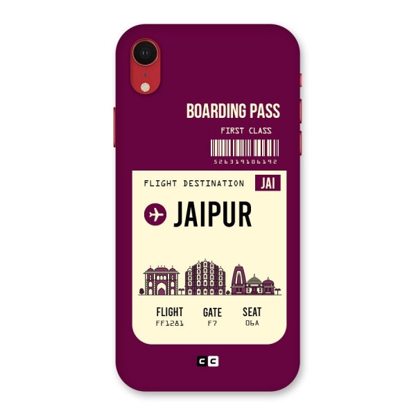 Jaipur Boarding Pass Back Case for iPhone XR
