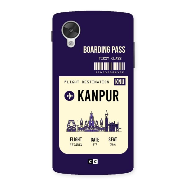 Kanpur Boarding Pass Back Case for Google Nexsus 5