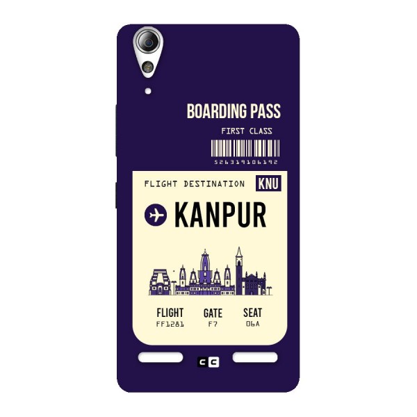 Kanpur Boarding Pass Back Case for Lenovo A6000