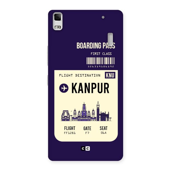 Kanpur Boarding Pass Back Case for Lenovo K3 Note