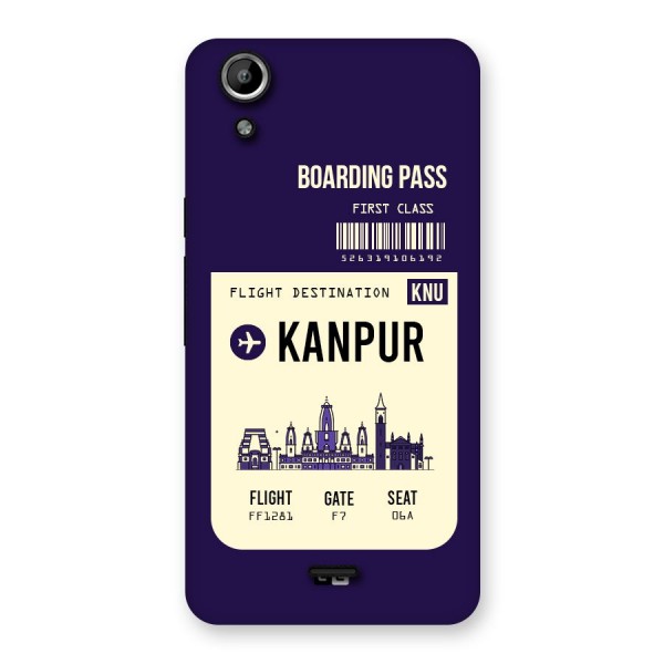 Kanpur Boarding Pass Back Case for Micromax Canvas Selfie Lens Q345