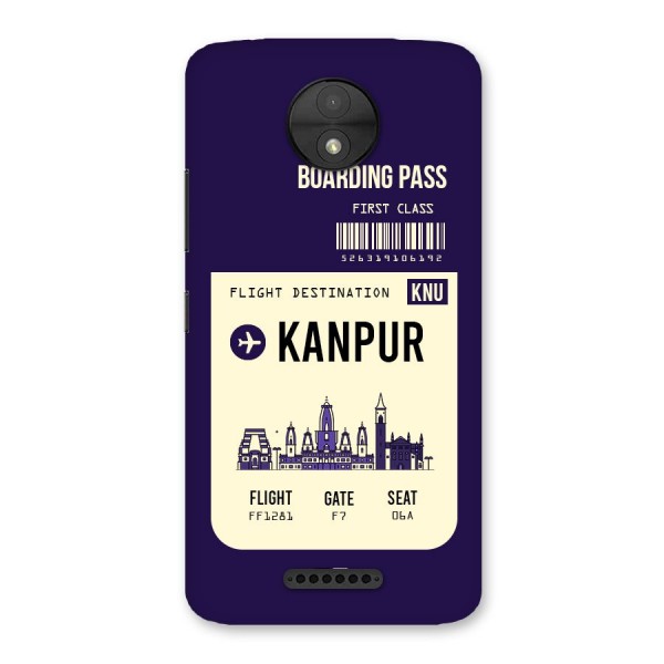 Kanpur Boarding Pass Back Case for Moto C
