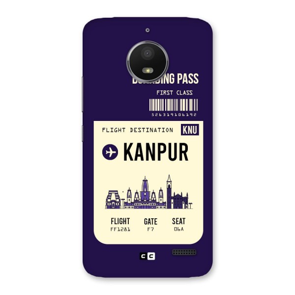 Kanpur Boarding Pass Back Case for Moto E4