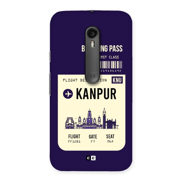 Kanpur Boarding Pass Back Case for Moto G3