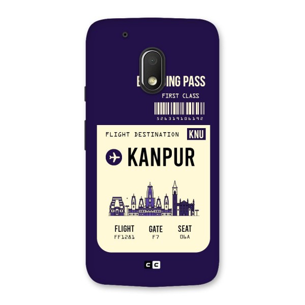 Kanpur Boarding Pass Back Case for Moto G4 Play