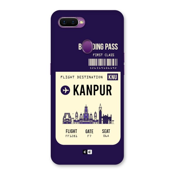 Kanpur Boarding Pass Back Case for Oppo F9