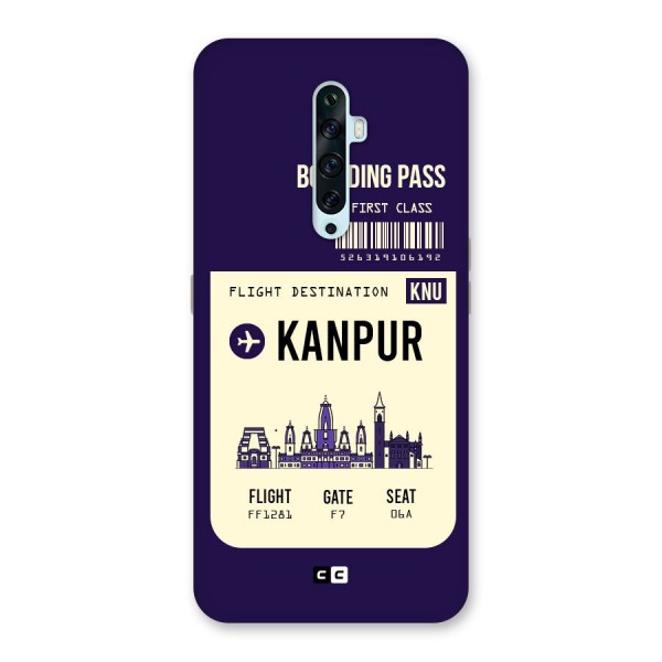 Kanpur Boarding Pass Back Case for Oppo Reno2 F