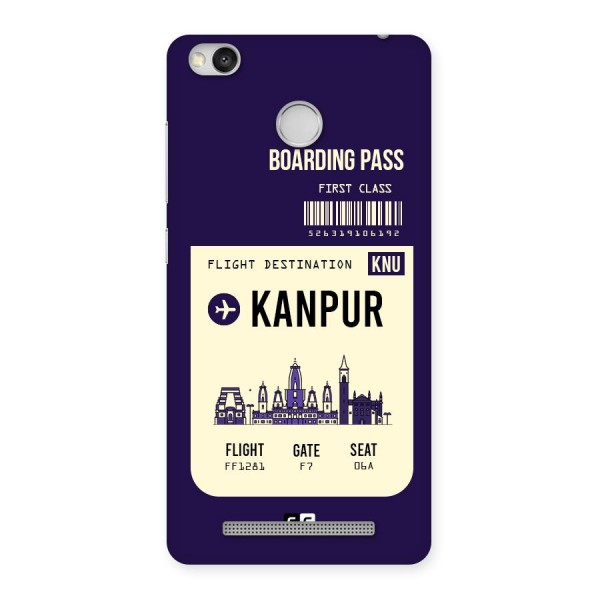 Kanpur Boarding Pass Back Case for Redmi 3S Prime